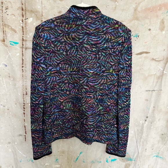 St John Collection Multi Colored Knit Full Zip Jacket - Picture 4 of 6